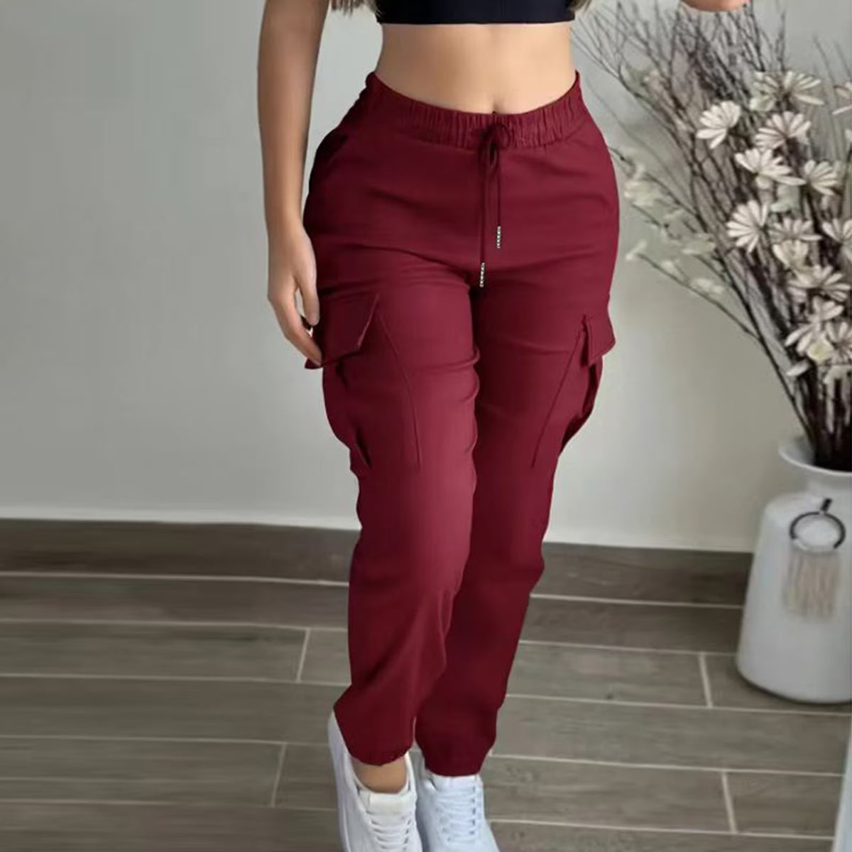 ⏰Last Day Sale 60% Off💃 Women's Casual Drawstring Waist Cargo Pants – Relaxed Utility Style With Comfortable Everyday Fit
