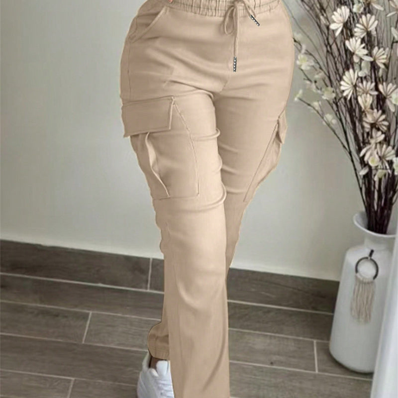 ⏰Last Day Sale 60% Off💃 Women's Casual Drawstring Waist Cargo Pants – Relaxed Utility Style With Comfortable Everyday Fit