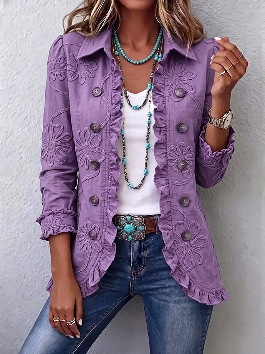 New Arrival🔥 Vintage Floral Bloom Button Jacket