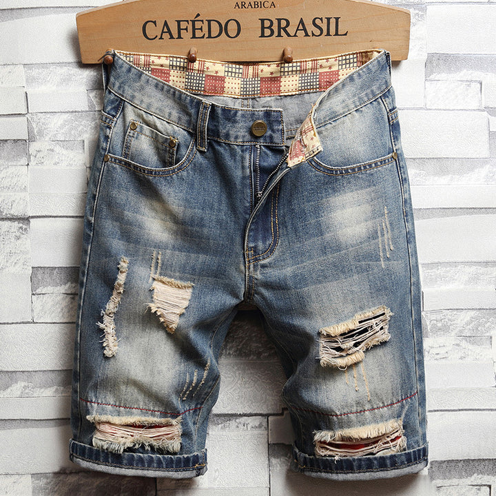🔥 LAST DAY — 49% OFF!-Street Style Patchwork Denim Shorts