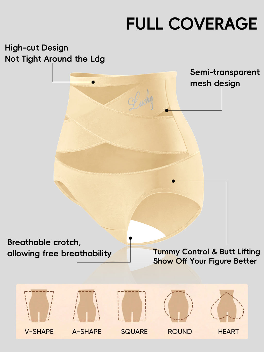 High-Waist TummyControl SeamlessShaping Panties