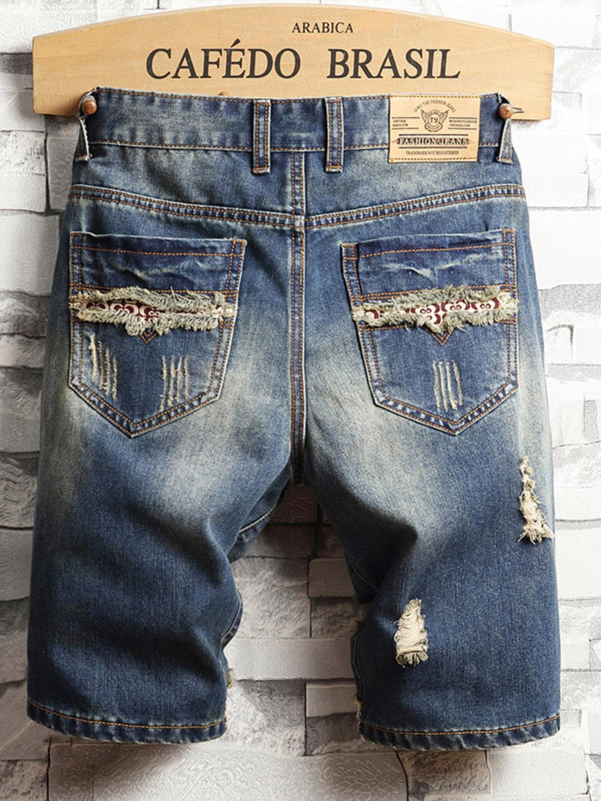 🔥 LAST DAY — 49% OFF!-Street Style Patchwork Denim Shorts