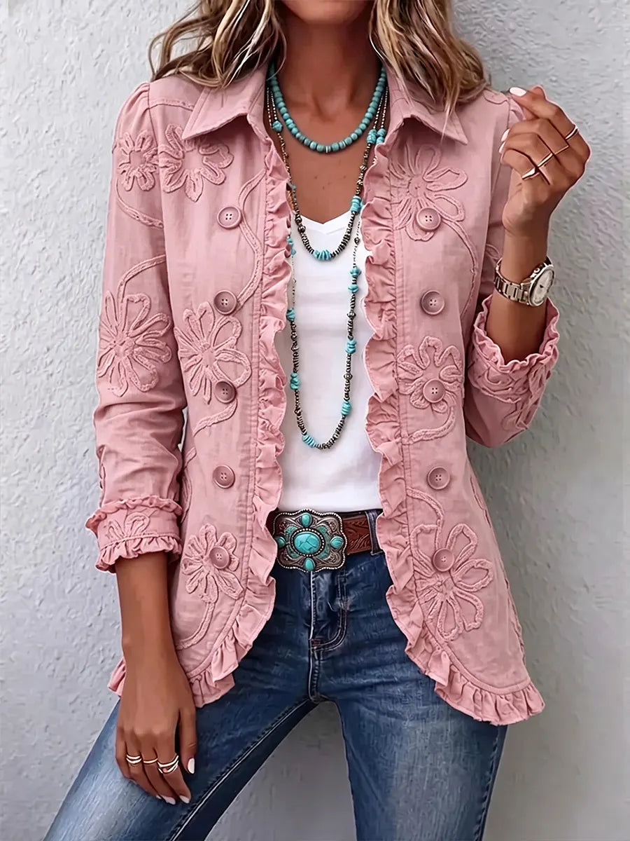 New Arrival🔥 Vintage Floral Bloom Button Jacket
